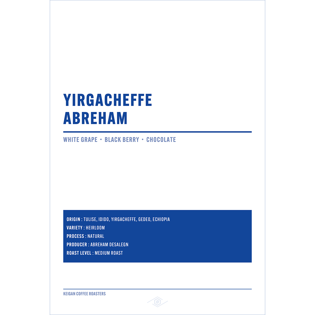 Ethiopia Yirgachefe Abreham Natural